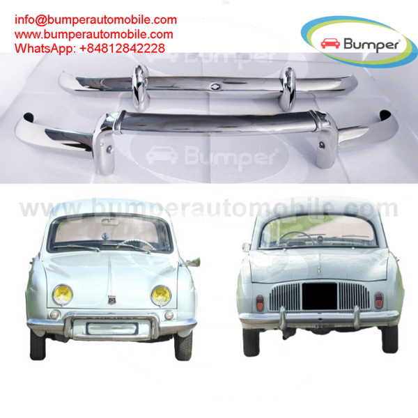 Big with watermark 4 renault dauphine year 1956 1967 bumper new. 1